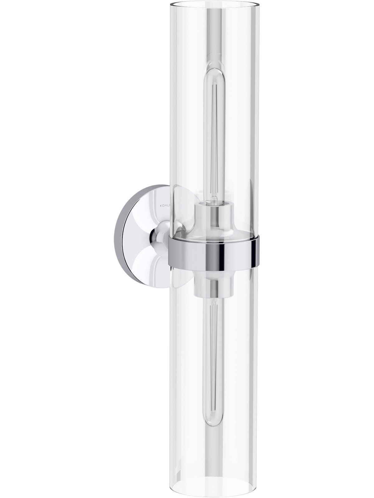 Kohler Purist 2-Light Wallchiere, 21.875" H x 4.75" W x 6.875" D, Polished Chrome