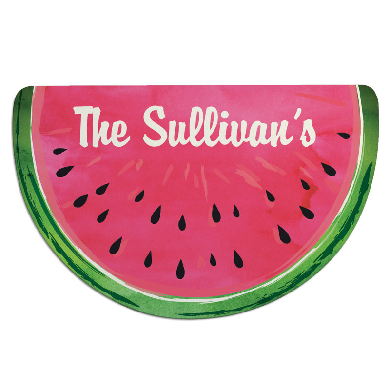 Tapis d'entrée antidérapant personnalisé Pendergraft Watermelon