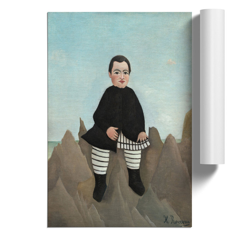 Boy on the Rocks by Henri Rousseau - Frameless Print, 84cm H x 59cm W x 0.1cm D