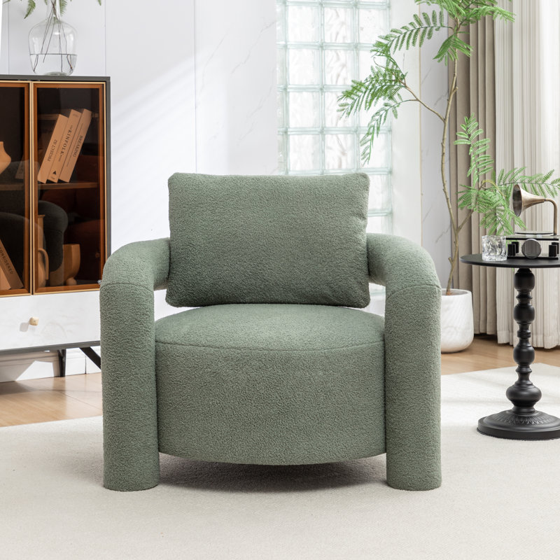 Chaise d'appoint rembourrée Iryanna, Vert
