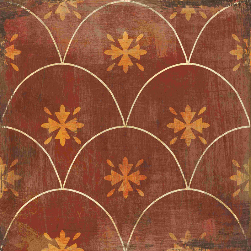 «Moroccan Tiles Spice VI» par Cleonique Hilsaca, reproduction sur toile tendue, H 12 po x l 12 po