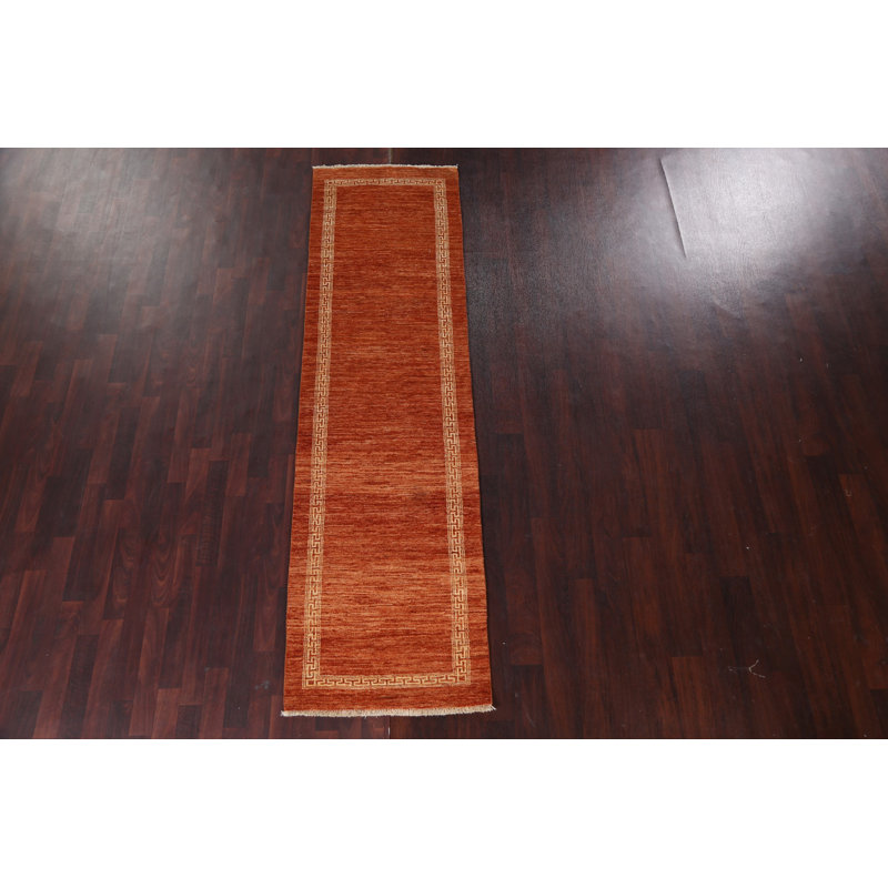 Tapis orange Gabbeh 3 x 9