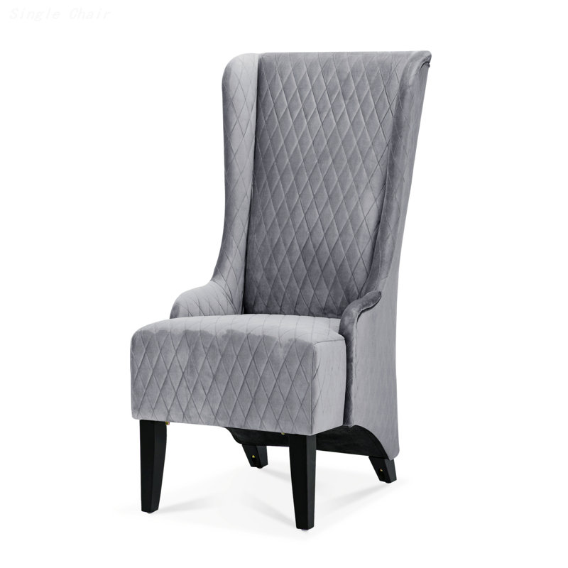 Rivah Upholstered Wingback Chair, Gray Revolution Performance Fabrics®, 1 