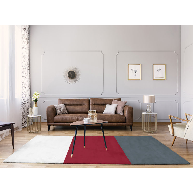 Tapis rouge/gris, Rectangle 8 pi x 10 pi