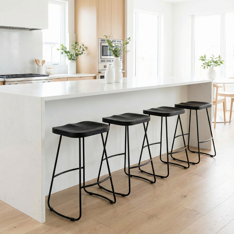 Zachi Counter Stool with Metal Frame