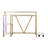 Techni Mobili Industrial Writing Desk, Gold