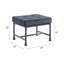 Repose-pieds Brantley en velours gris et finition gris sable