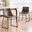 Anke Vegan Leather Dining Chairs, Dark Brown-1017218206