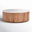 Josie Wood and Marble Round Coffee Table
