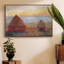 «Grainstacks at Giverny, Sunset, 1889», reproduction sur toile flottante-92484713-92484714