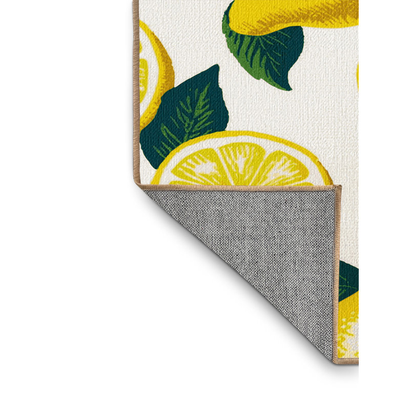 Tapis lavable et citron Meyer, Rectangulaire 7 pi x 10 pi