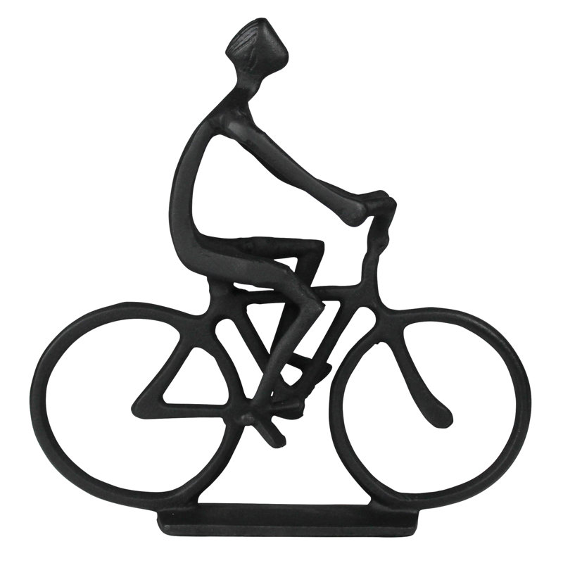 Homme à bicyclette, noir