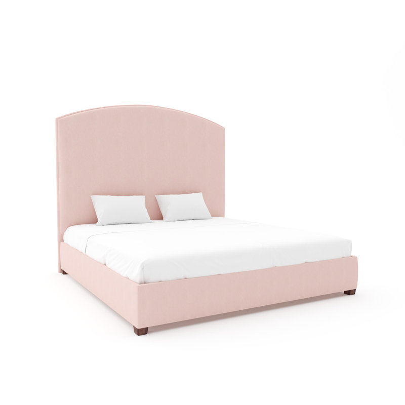 Lit Benjamin avec rails 11 po, Tabac riche, Velours performance printanier Posh Life, Lit simple