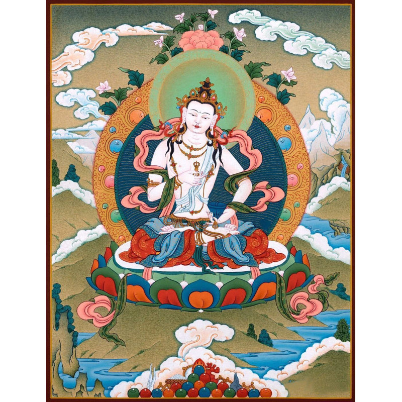 Vajrasattva Thangka (Thangka sans brocart)
