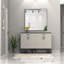 Miroir de salle de bain moderne surdimensionné de 36 po x 36 po, cadre en aluminium noir, fixation murale, preuve, utilisation polyvalente 36 po x large, polyvalente