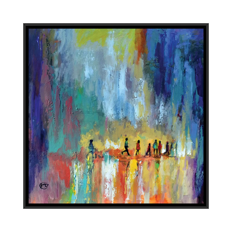 «The Crossing», reproduction sur toile, H 18 po x l 18 po x P 1,5 po, Toile avec cadre noir, Pas de tapis