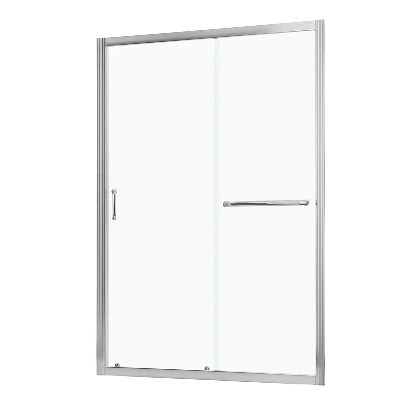Shower Door 48" W X 72"H Single Sliding Bypass Shower Enclosure, , Chrome