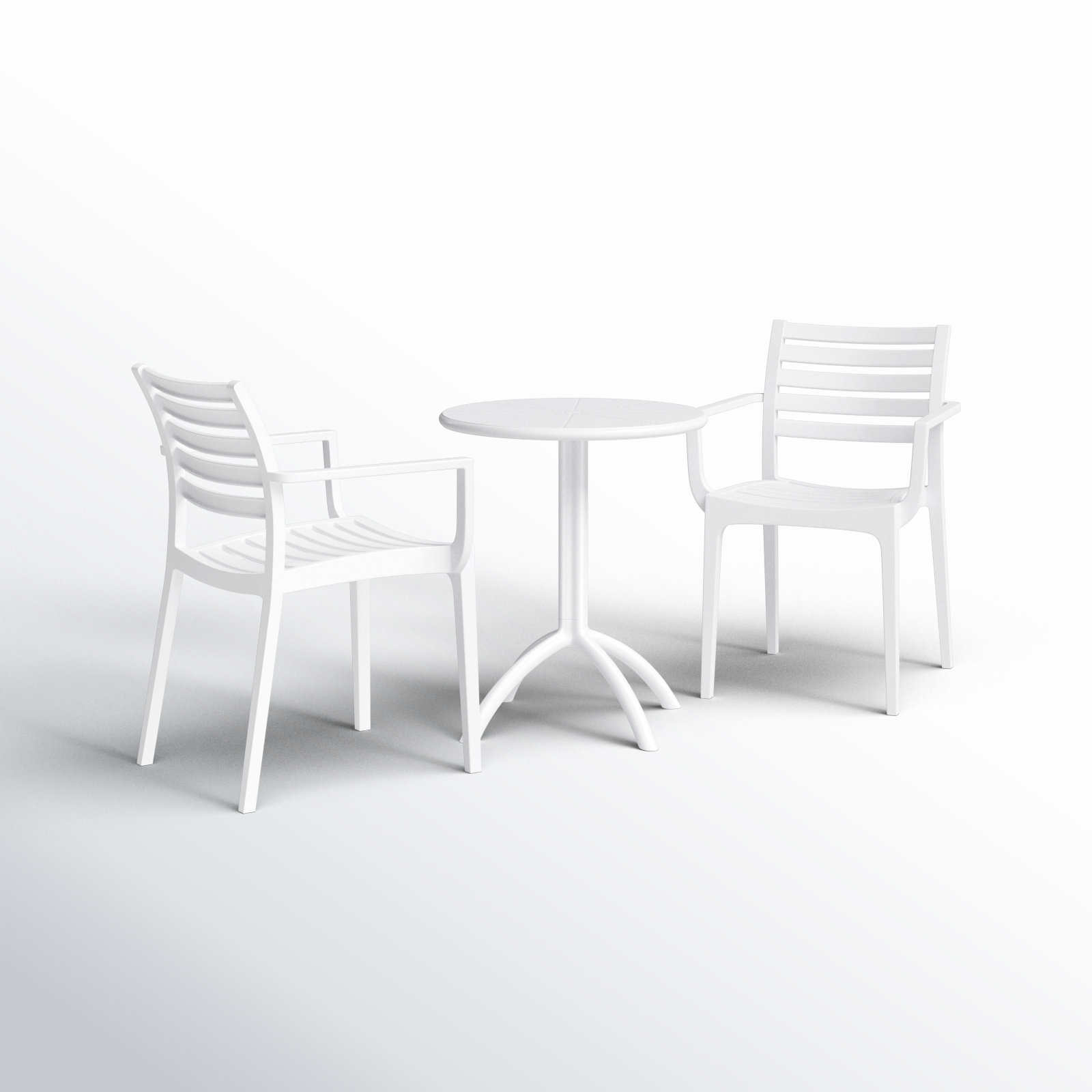 Seneca 24" Patio Bistro Set, White