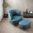 Blue Faux Leather