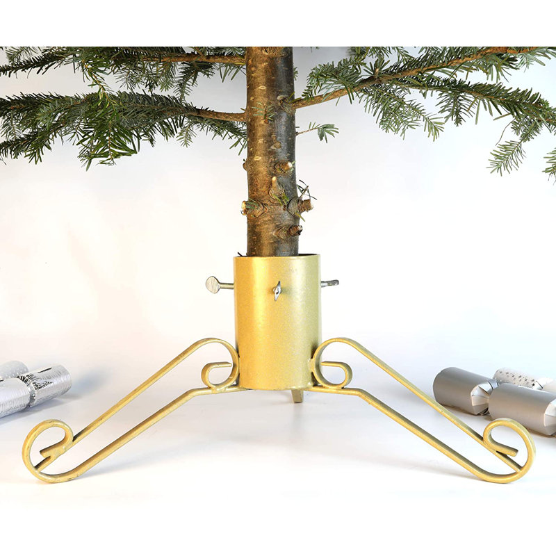 Steel Live Tree Stand For Max. Tree Height 3.1 - 3.6m, 23cm H x 50cm W x 50cm D, Green