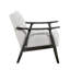 Fauteuil d'appoint décontracté et décontracté, tissu de couleur perle, structure gris foncé