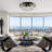 6 Light Modern Round Flush Mount K9 Crystal Chandelier Lighting Lamps