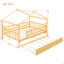 Lit double en bois avec lit gigogne simple-691354480