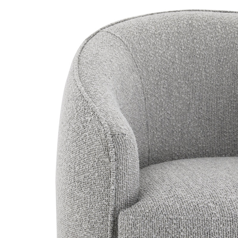 Chaise d'appoint Berngard, Polyester gris clair