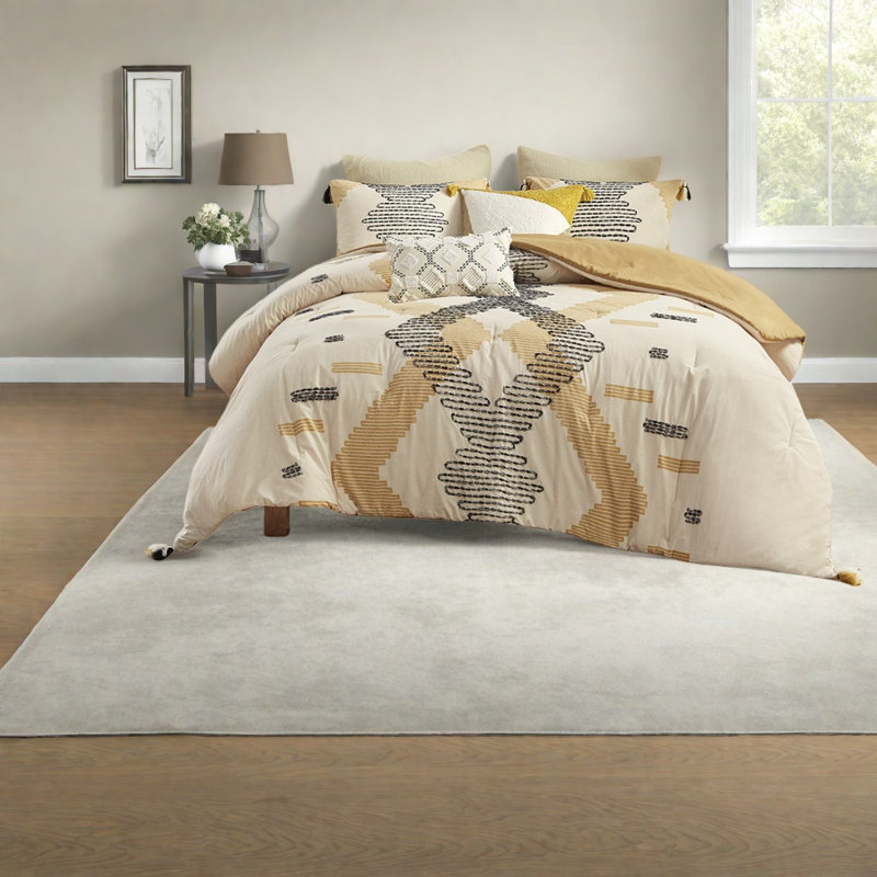 Ensembles de literie en coton de qualité supérieure pour grand lit, style pompon moderne pour la maison