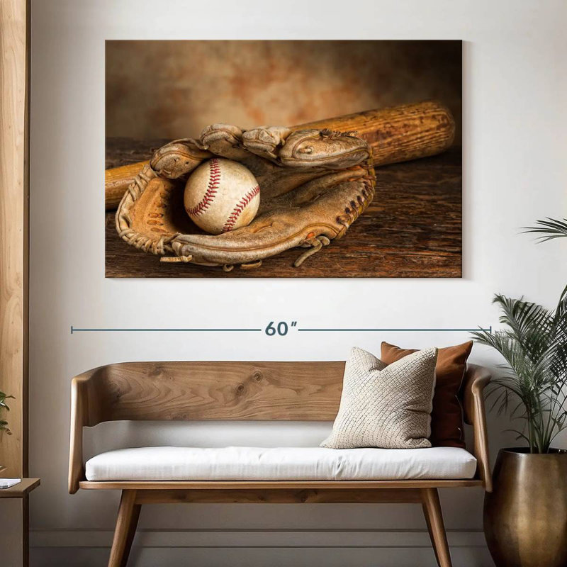 Sireci Baseball Old Equipment, 34" H x 51" W