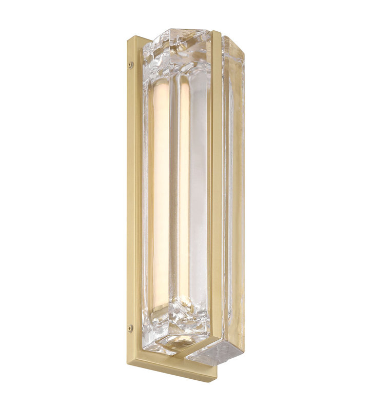 Langferd, extérieur, 16 po, mat, verre transparent, Doré