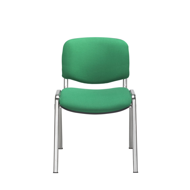 Nanami Waiting Room Chair, Chrome, Green
