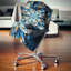 Coussin à imprimé floral turquoise-30059056-30059059
