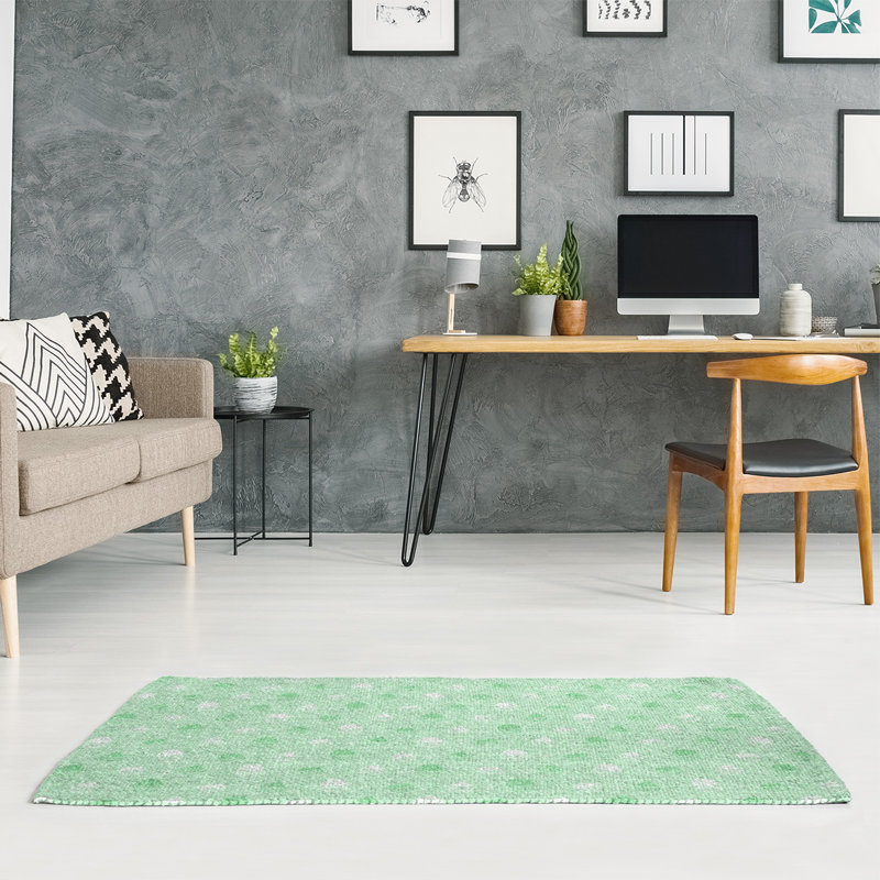 Tapis à rayures petits gâteaux green area, Rectangle 4 pi x 6 pi