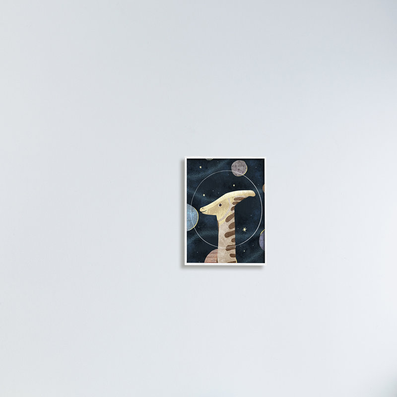 «Dinosaur Astronaut Helmet Outer Space Imagination» par Ziwei Li - peinture, H 30 po x l 24 po