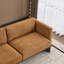 Canapé moderne à accoudoirs carrés 77 po 3 places avec base en bois massif, Nomad, durable et élégant