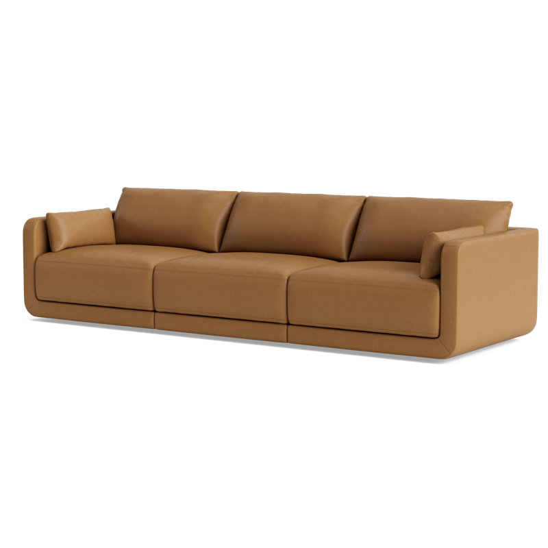 Eva Modular Sofa, Bison Butterscotch Top Grain Leather