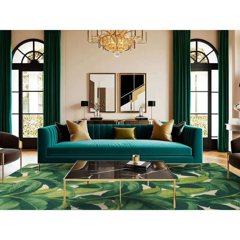  Tapis hawaïen lavable de bananiers, Tapis de couloir 2 pi x 5 pi