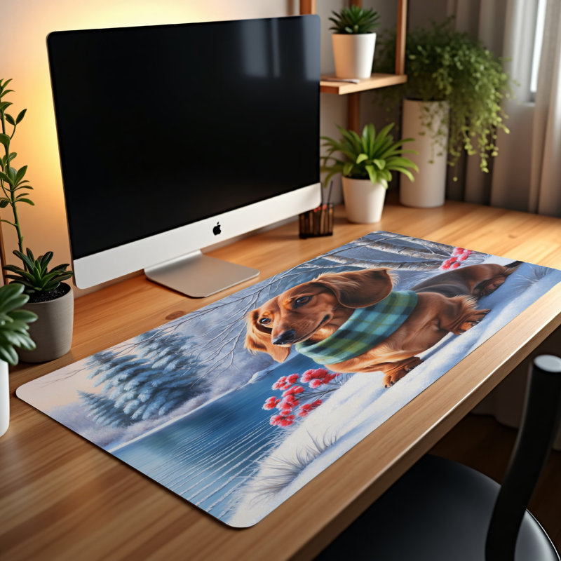Polyester Desk Pad, 14.4x12.1