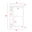 Chariot-bar, porte en verre, quatre roulettes, deux tablettes-1621066742