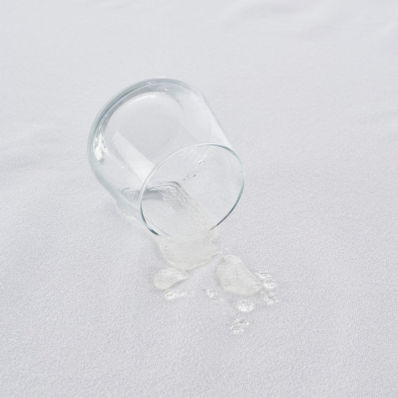 White Bamboo Rayon and Polyester Standard Pillow Protectors, Set of 2