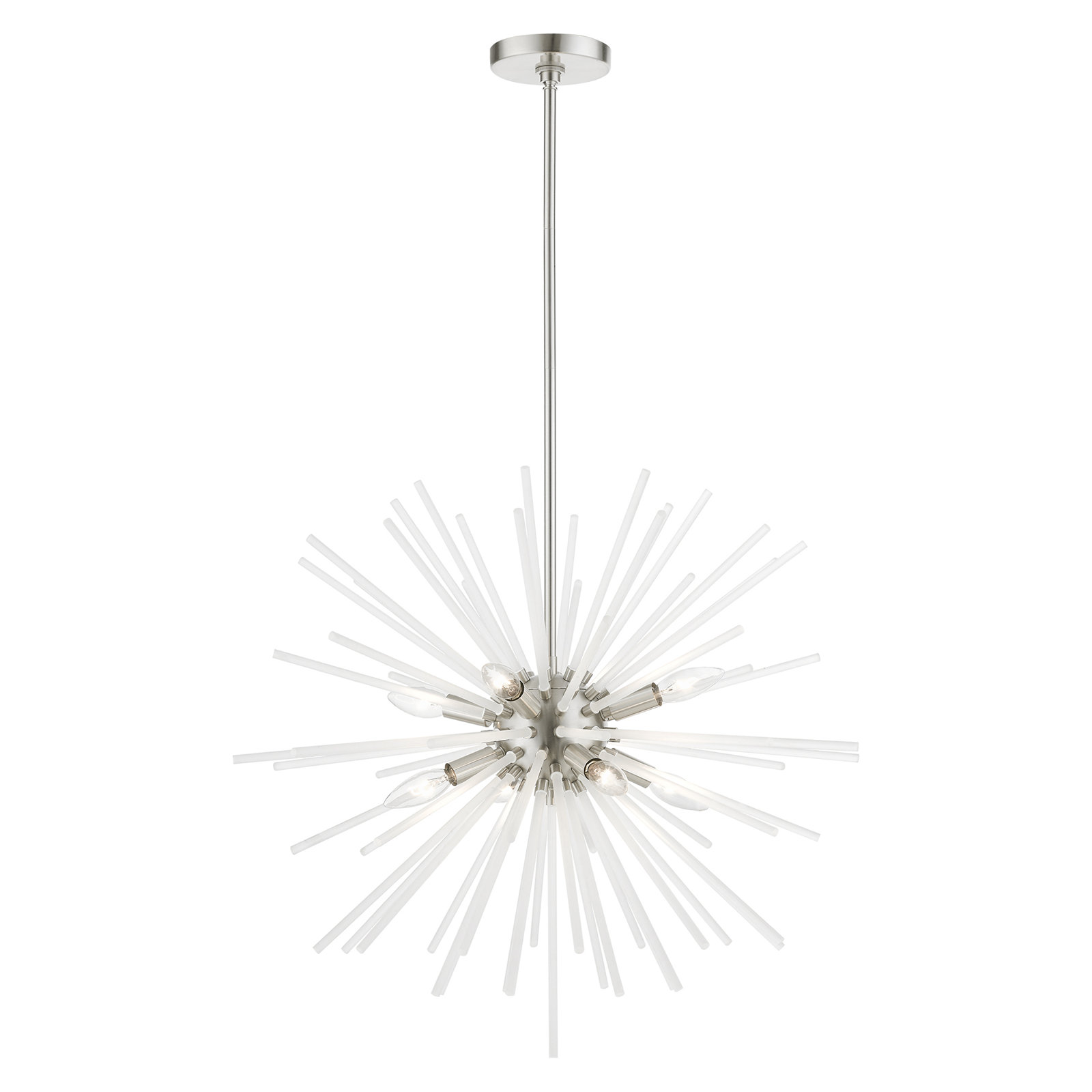 Ryzen 6 - Light Dimmable Sphere Chandelier, 25.75'' H x 15.75'' W x 25.75'' D, Brushed Nickel