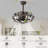 Modern Enclosed Ceiling Fan Indoor with Remote Control and Bladeless Rust Industrial Ceiling Fan Light Kit