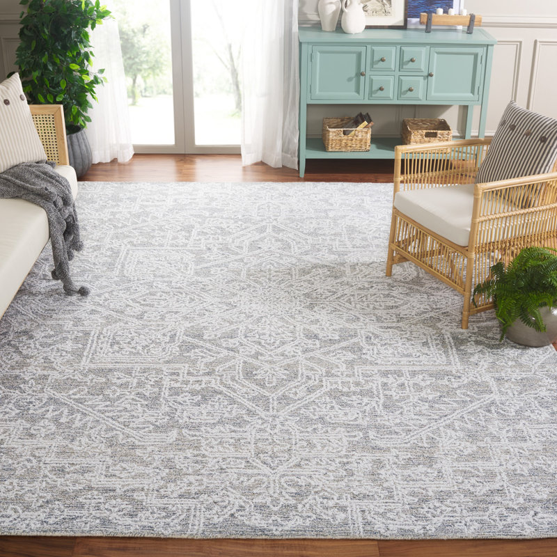 Ebony Hand Tufted Performance Abstract Rug, Rectangle 8' x 10'