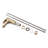 Single Handle Bathroom Lavatory Sink Tap - Brushed Gold Plating, Modern Design, Strong Brass, Ceramic Valve, Wall Mount, Hot & Cold Switch Mounted Faucet Finish, Handle, And Feature-125036392