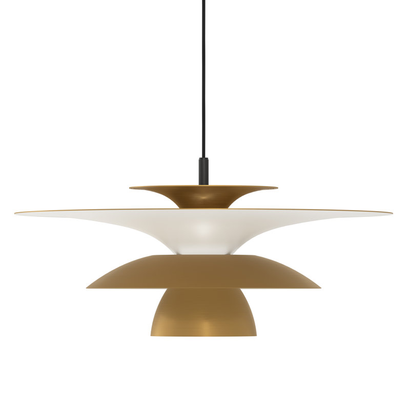 Picasso 1 - Light Unique/Statement Pendant, 19.5cm H x 50cm W x 50cm D, Antique Brass