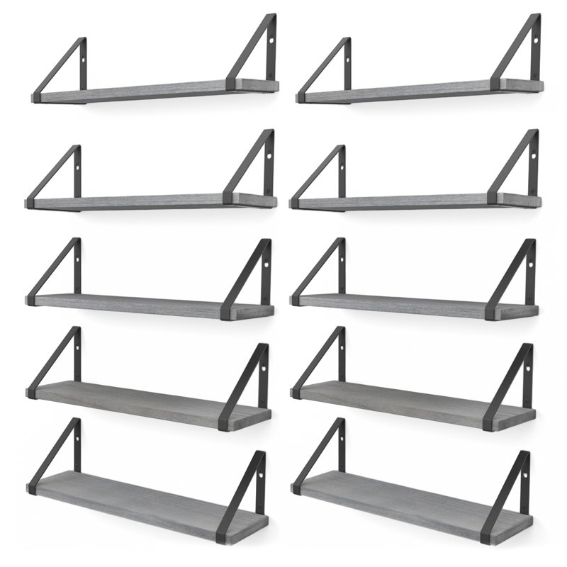 Floating Bookshelves for Wall Decor, Wooden Shelves for Living Room & Kitchen Decor, Special Finish Options, White