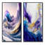 «Blue, Gold and Purple Splash Paint IV», 2 pièces sur toile-1706475213-1706475210