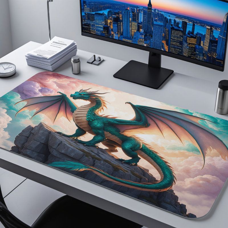 Polyester Desk Pad, 14.4x12.1