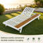 Structure de chaise longue d'extérieur avec dossier réglable à plusieurs positions, surface de rangement plate intégrée, fabrication durable de matériaux mixtes, capacité de poids de 400 lb, siège à lattes